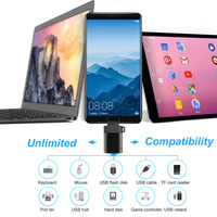 MINI convertidor de tipo C macho a USB 3,0 hembra, conector OTG, carcasa de Metal con cuerda colgante para teléfono móvil y notebook
