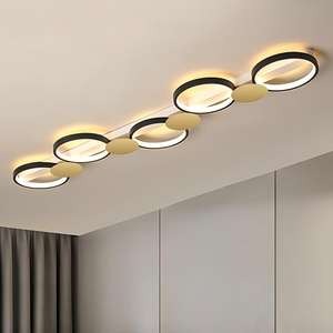 Moderna semplice lampada da soffitto Nordic LED creativa striscia lunga <span class=keywords><strong>lampadario</strong></span> acrilico applicabile al <span class=keywords><strong>corridoio</strong></span> camera da letto soggiorno lampade - Product Image 1