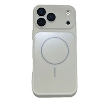Coque Mate Compatible pour iPhone 16 17 Pro Max, Housse Magnétique Givrée en PC avec Protection d'Objectif d'Appareil Photo, Antichoc et Anti-Traces de Doigts