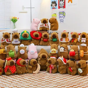 DHF Set de Peluches de Capibara de 8 Pulgadas, Lindos Animales de Peluche de Dibujos Animados con Varios Atuendos, Muñecos para Máquinas de Garras, Regalos al por Mayor - Product Image 1