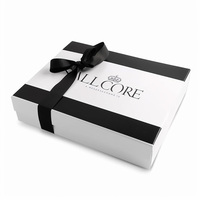 Boîtes en papier noir mat de luxe Carton kraft écologique recyclé UV Logo personnalisé Couvercle rigide amovible 2 pièces Emballage cadeau