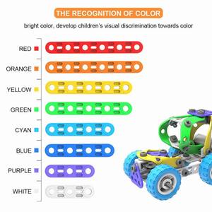 109 pièces de blocs de construction à visser pour enfants, jouets éducatifs de construction de véhicules, ensemble de jouets d'apprentissage STEM 5 en 1 avec tournevis - Product Image 4