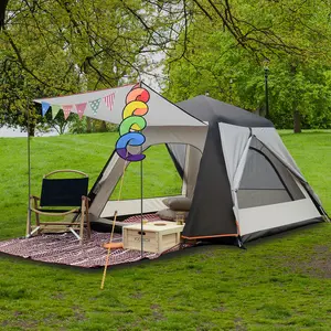 Pop-Up-Strandzelt für den außenbereich Anti-UV-Camping tragbares leichtes Sommerzelt für 4 Personen automatisches Anti-Mücken-Outdoor