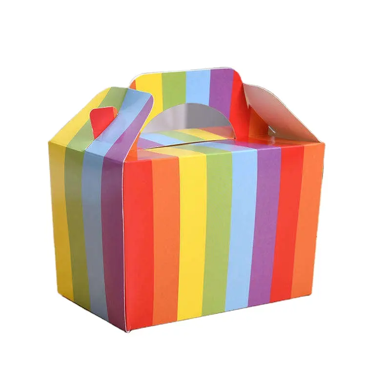 ベーキングケーキ包装カートンポータブル長方形ケーキパンクッキーボックスカスタマイズされたロゴギフト包装カートン
