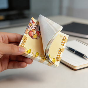 Blocs-notes Kawaii personnalisés avec motif fromage, design coloré, papeterie non-adhésive pour notes et messages - Product Image 2