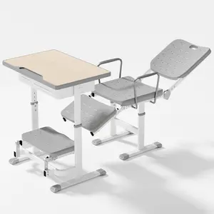 Стол для учебы, письменный стол, современный дизайн, комбинированный Складной школьный стол и стул из МДФ, школьный стол и стул