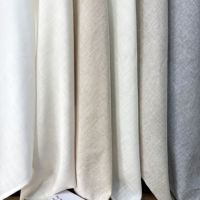 Tissu de rideau en polyester imitation lin, transparent, vendu au mètre, 240 g/m², pour la décoration intérieure