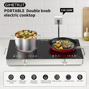 顶级家用电电磁炉热板红外电磁炉炉灶高质量3500W 2燃烧器炉 - Product Image 3