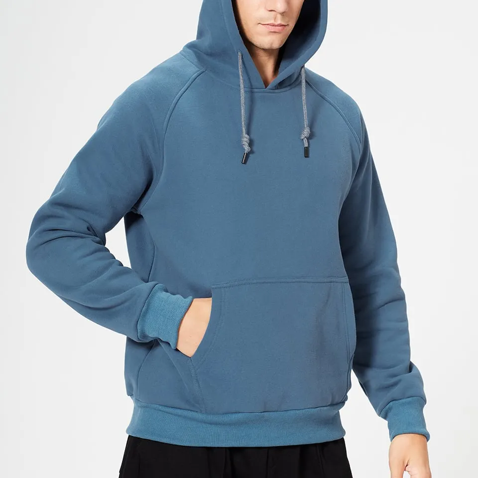 Pullover Fleece Hoodie Long Sleeve Gym Workout Sweatshirt with Pocket