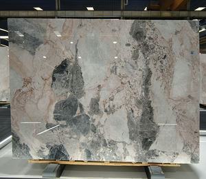 แผ่นหินอ่อนดอกกุหลาบสีชมพูสี่ฤดูสีแดงธรรมชาติพื้นผิวขัดเงาทันสมัยสำหรับเคาน์เตอร์กระเบื้องโต๊ะเครื่องแป้งโต๊ะคอนโซลด้านบน - Product Image 3