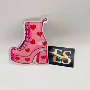 Bottes à lacets roses spéciales Saint-Valentin, tuile à cils personnalisable, nouvelle tuile à cils en acrylique, impression de logo personnalisée, service OEM - Product Image 4