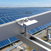 Kits de fixation pour panneaux solaires, fixation par pince intermédiaire, acier inoxydable 304 et aluminium 6005-T5, attaches résistantes à la corrosion