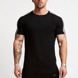 Wholesale Streetwear Man Clothes Sport Bulk Blank Casual T-Shirt Low Moq Organic Cotton Gym T Shirt Fitness Suit For Men