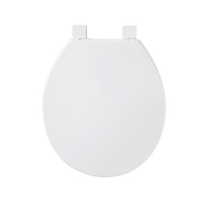 Artículos sanitarios de baño familiares modernos, inodoro de plástico PP ajustable en altura, WC, cubierta de asiento de inodoro alargada frontal abierta blanca delgada - Product Image 3