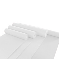 Tapis de protection de sol blanc, matériau adhésif coloré, tissu non tissé aiguilleté, rouleau de feutre