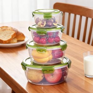 Juego de Recipientes Redondos Reutilizables para Almacenamiento de Alimentos, Libres de BPA, Herméticos, Apilables, Aptos para Microondas y Lavavajillas - Product Image 3