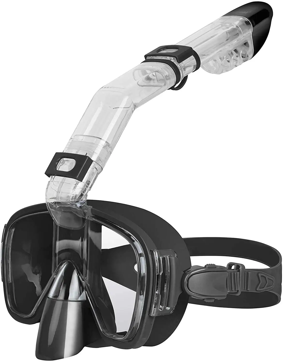 Yeni tasarım dalış dişli anti-sis şnorkelli dalış maskesi ön şnorkel tüp ile dalış gözlük