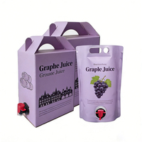 Sacs à vin et jus de raisin personnalisés avec valve papillon, poignée et boîte – Pratiques et polyvalents