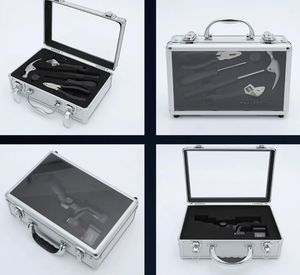 Boîte à outils transparente en alliage d'aluminium acrylique <span class=keywords><strong>PVC</strong></span> étui rigide en métal <span class=keywords><strong>avec</strong></span> <span class=keywords><strong>couvercle</strong></span> supérieur pour stocker des outils et des articles - Product Image 5
