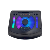 Haut-parleur portable pour fêtes en extérieur Smart Choice 100 W avec roulettes intégrées, ports USB, TF, AUX, FM pour karaoké familial à domicile