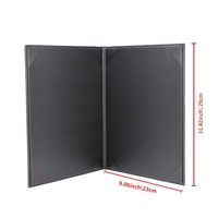 Porte-menu de luxe en cuir PU pour hôtels et restaurants avec logo personnalisé estampé/debossé en or
