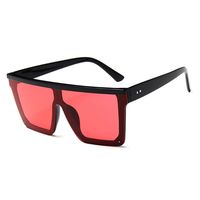 2022 pas cher prix carré surdimensionné lunettes de soleil pour femmes hommes plat haut mode nuances PC Logo personnalisé unisexe en Stock lunettes de soleil rose