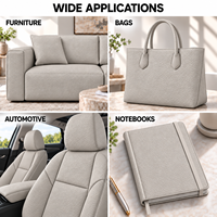Cuir synthétique PVC gris argenté avec support non tissé, imperméable et gaufré, pour l'ameublement intérieur de voiture et la sellerie