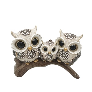 Accesorios <span class=keywords><strong>de</strong></span> decoración para el hogar, figuritas <span class=keywords><strong>de</strong></span> animales <span class=keywords><strong>de</strong></span> resina, búho, escultura artesanal, regalos modernos - Product Image 2