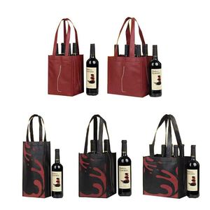 Sac de transport pour vin non tissé, écologique, robuste, réutilisable, avec compartiments pour 4 ou 6 bouteilles, vente en gros - Product Image 2