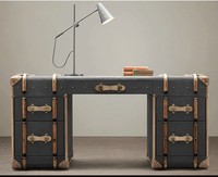 Chaise de bureau pivotante en aluminium de style aviateur rétro industriel de luxe pour la maison, le bureau et le salon, style loft
