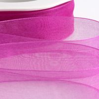 Ruban en organza de 25 yards, ruban en mousseline champagne, ruban brillant transparent pour emballer des cadeaux, pour les bouquets de fleurs d'anniversaire, décoration