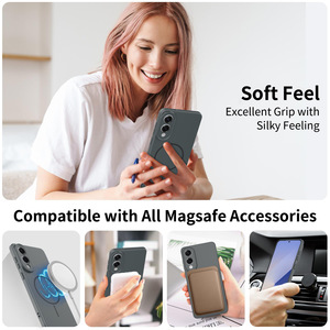Pour Samsung S25 Ultra Phone Case Liquid Silicone Thin Circle S24Edge avec Fine Hole Anti-Fall Housse de protection pour les modèles A53 - Product Image 4
