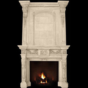 सजावट लक्जरी हाथ नक्काशीदार फैक्टरी पेशेवर प्राकृतिक सफेद संगमरमर सामान्य बड़े डबल चिमनी <span class=keywords><strong>Mantel</strong></span> चारों ओर - Product Image 3