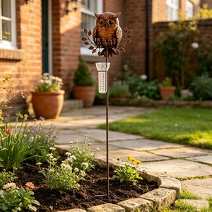 Pluviomètre à godet basculant en verre personnalisé pour la décoration extérieure <span class=keywords><strong>de</strong></span> la ferme, <span class=keywords><strong>de</strong></span> la pelouse, du jardin - Product Image 4