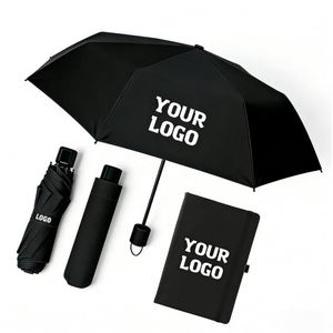 Parapluies de voyage pliables personnalisés avec logo, protection UV, pour l'extérieur, contre la pluie et le soleil, vente en gros, cadeau d'affaires promotionnel - Product Image 1
