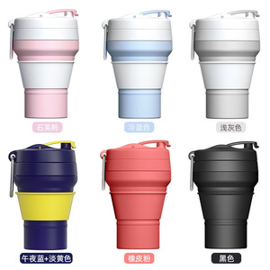 Tasse à café pliable en silicone sans BPA de 350 ml, portable et réutilisable, avec couvercle et paille, idéale pour le camping – Meilleure vente - Product Image 6