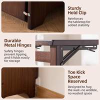 Bureau pliable multifonctionnel réglable avec tiroir et étagères de rangement, table d'ordinateur pliable peu encombrante pour petits espaces