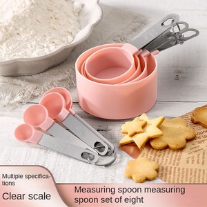 Stainless Steel Handle Metal Sustainable Large Capacity Measuring <b>Spoon</b> Cup 8-Piece Set <b>Coffee</b> Tea <b>Spoons</b> Gadgets Daily Use - Product Image 3