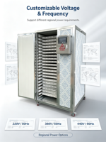 Machine à sécher les tranches de pommes, four de séchage à circulation d'air chaud, déshydrateur de fruits multi-plaques en acier inoxydable pour la transformation des chips de pommes