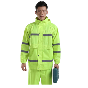 맞춤형 로고 EN471 ANSI 클래스 <span class=keywords><strong>3</strong></span> 도로 반사 안전 재킷 바지 후드 세트 방수 통기성 심실링 고시인성 - Product Image 3