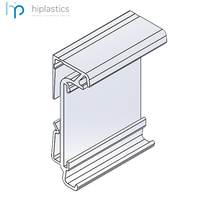 Supports d'étiquettes électroniques Hiplastics CDIN ESL en PVC pour présentoirs de supermarchés, bande de données, installation facile