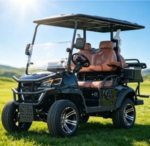 Voiturette de golf électrique au lithium personnalisable 4 places 48 volts de qualité supérieure avec personnalisation gratuite de la couleur et du logo pour usage en resort ou sur le parcours - Product Image 1