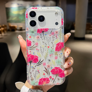 Coque de téléphone portable en TPU PC avec motif floral IMD coloré style Ins pour <span class=keywords><strong>iPhone</strong></span> 17 16 15 14 13 <span class=keywords><strong>12</strong></span> <span class=keywords><strong>Pro</strong></span> <span class=keywords><strong>Max</strong></span>, livraison directe - Product Image 4