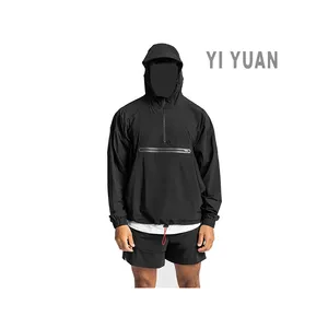 Custom Design Outdoor Running Men's Plus Size Windbreaker Jacket | Soft Polyester Rain Waterproof Patchwork Men's Spring Jackets