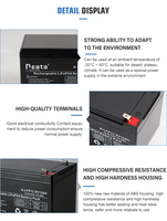 Paket Baterai Lithium Ion Phosphate Neata LiFePO4 LFP 12.8V 20Ah 24Ah Baterai LiFePO4 12V