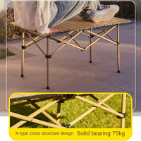 Tables de pique-nique enroulables en plein air portables légères avec sac de transport Table de barbecue pliante Table de camping pour l'aventure en plein air