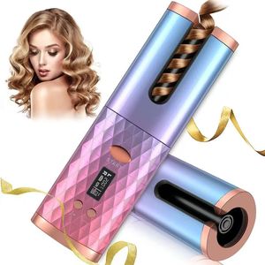 Nouveau fer à friser automatique sans fil USB en céramique portable, mini fer à friser rechargeable sans fil, température LCD, PTC rotatif, fer à friser automatique - Product Image 6