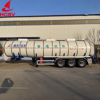 Tangki Semi Trailer Baja Tahan Karat untuk Pengawetan Panas, Anti-korosi, untuk Pengiriman Cairan Normal Kimia Sehari-hari