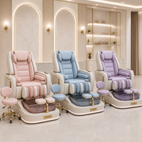 Station de pédicure de salon de beauté haut de gamme avec tabouret pour technicien, couleur et logo personnalisés