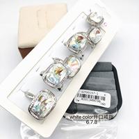 Bagues XUPING multicolores en pierres CZ pour femmes, bague triangulaire en zircone cubique synthétique, bijoux de mode en gros